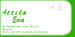 attila eva business card